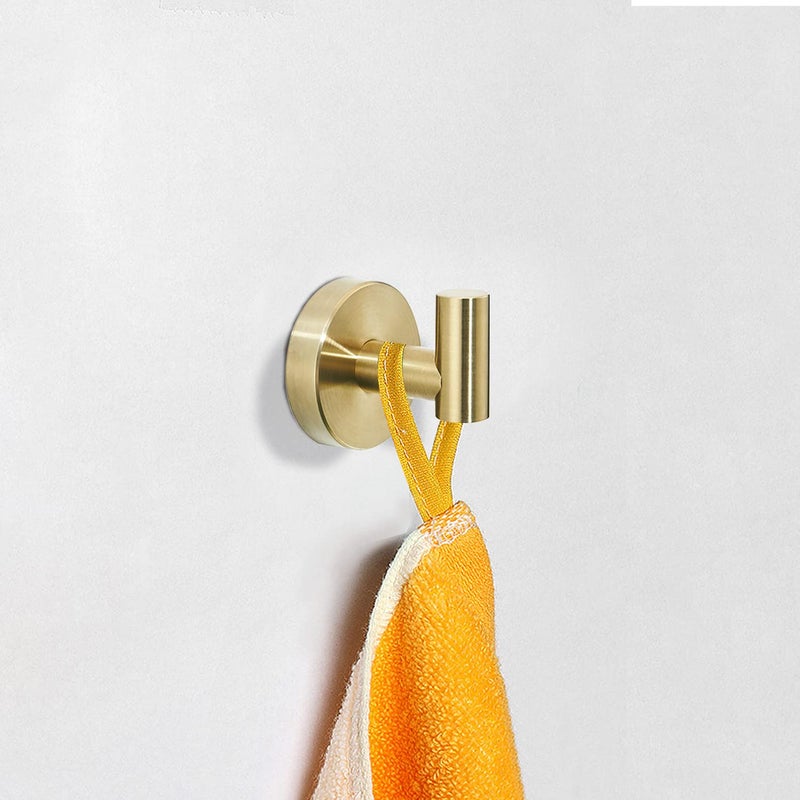 FAIRGIA Gold Bathroom Hardware, Toilet Paper Holder Towel Ring and Robe Hook Brushed Gold Bathroom Accessories Set Wall Mount 3 Pieces Stainless Steel1 - Image 5